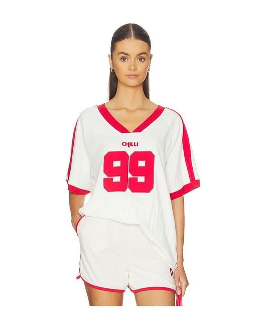 Araminta James Red Chilli 99 Waffle Tee