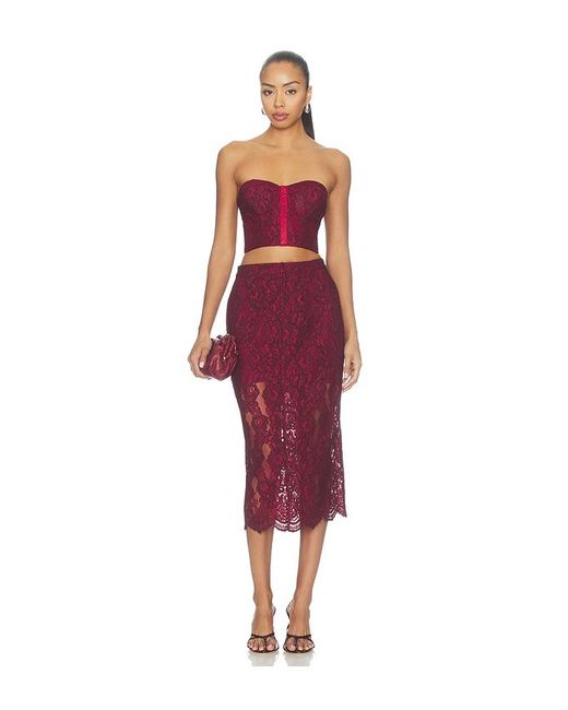 Cami NYC Red Osmond Lace Skirt