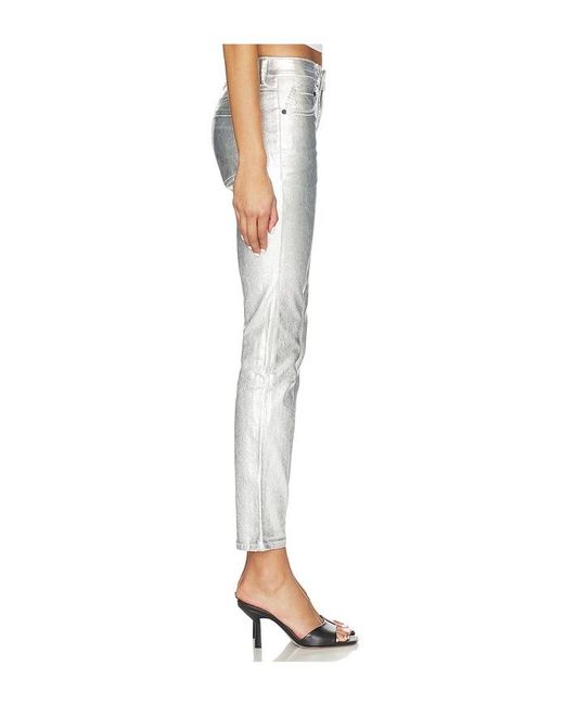 Free People White X We The Free Oracle Metallic Pant