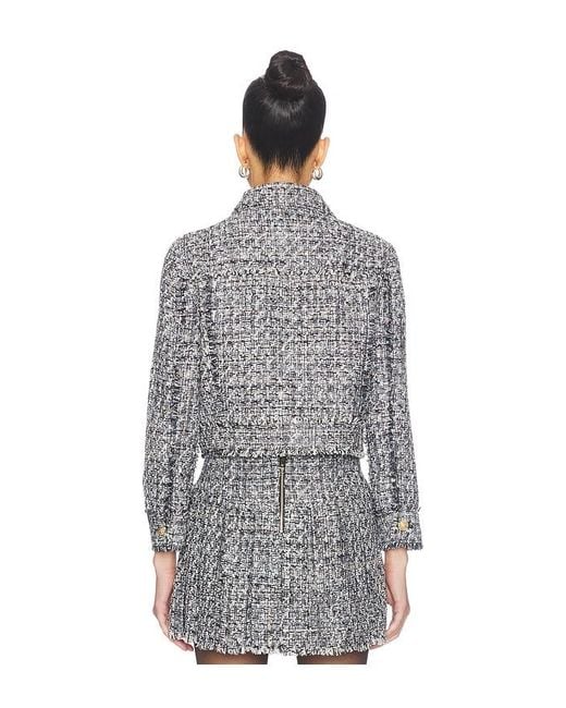 Alice + Olivia Gray Chloe Cropped Boxy Jacket