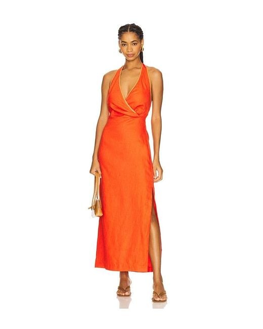 Sir Orange Panettone Twist Midi Dress