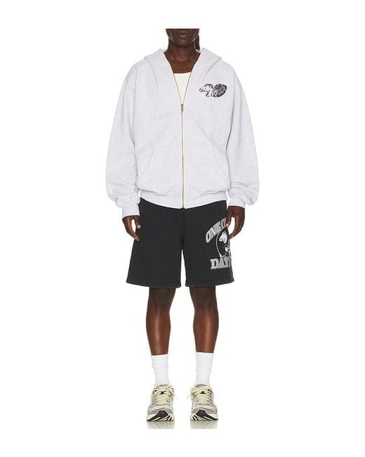One Of These Days White Days Usa Zip Up Hoodie for men