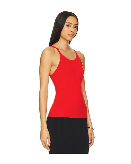 ÉTERNE Red Rib Tank Top