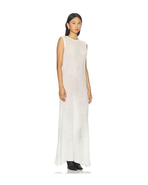 Lisa Yang White Maxikleid Madelena