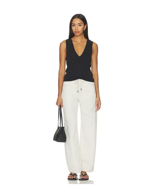 FRAME White The Off Duty Drawstring Bow Jeans