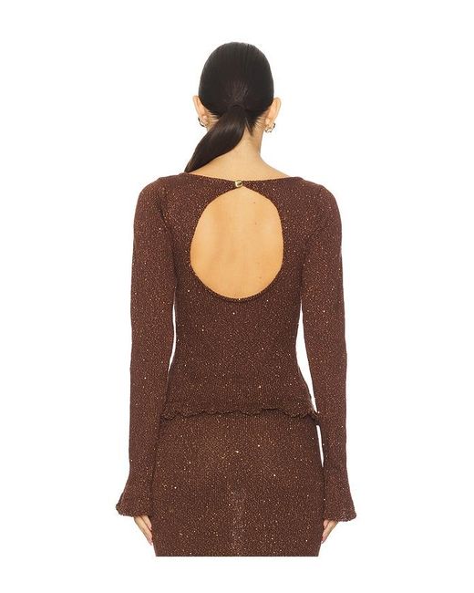 Asta Resort Brown Michaela Longsleeve Top