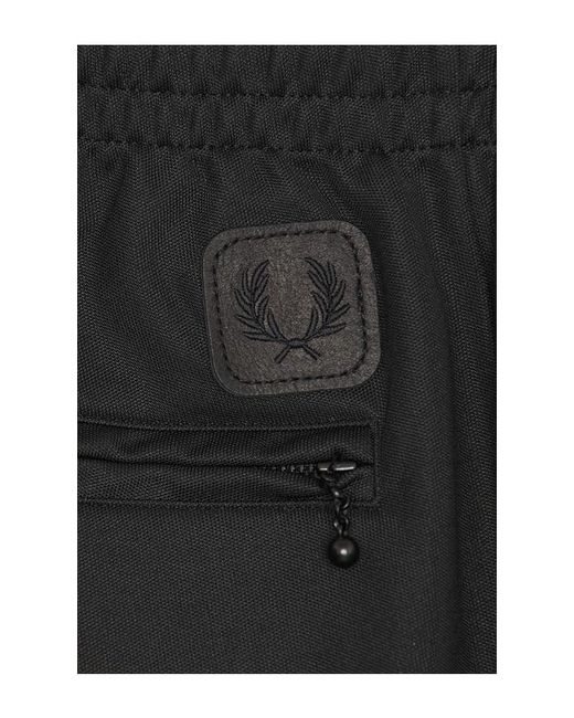 Fred Perry Black Canvas Track Pant for men