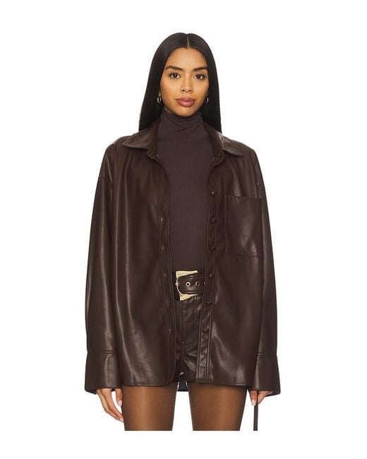 Show Me Your Mumu Brown X Revolve Lincoln Shirt Jacket