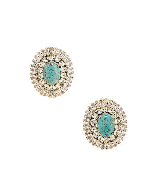 Anton Heunis Multicolor Stud With Clip Oval Earrings