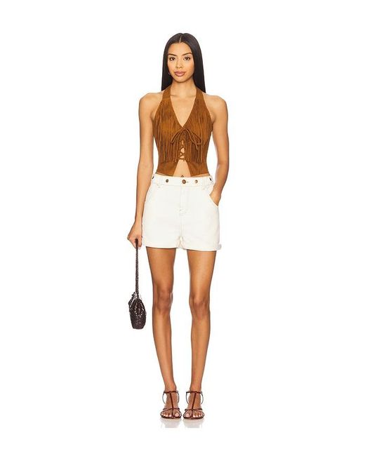 seventy + mochi White Ali Tab Short