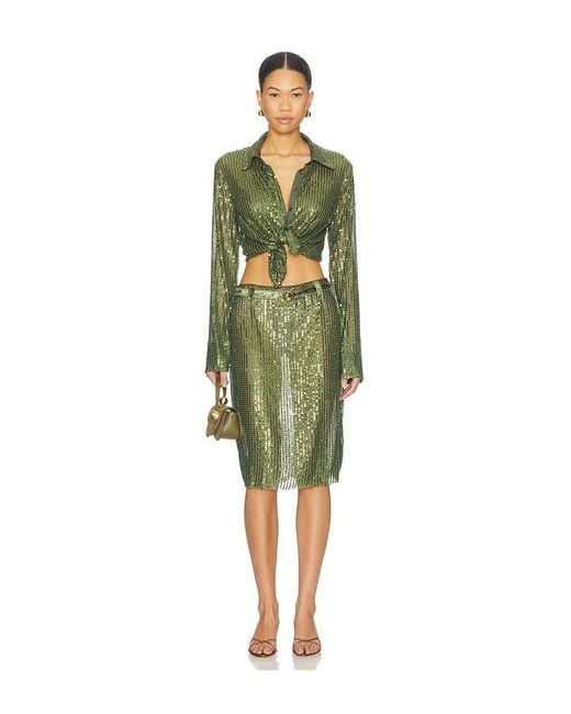 Siedres Green Estelle Skirt