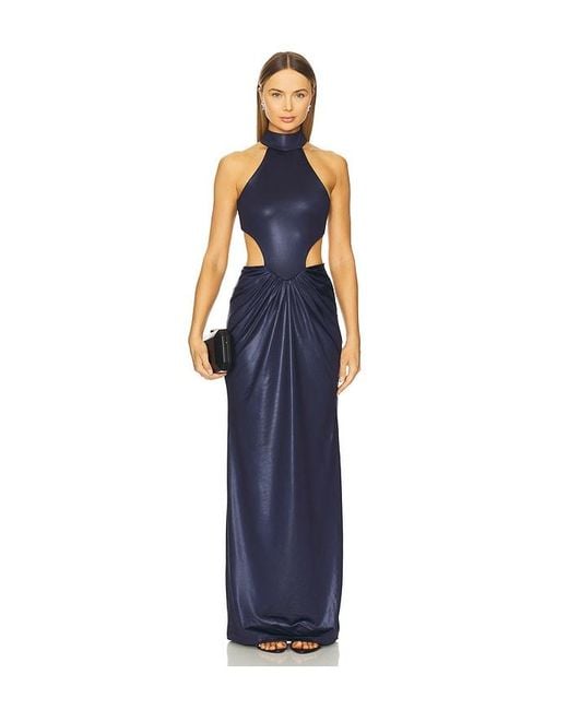 Mariandree Gaitan Blue Corina Dress