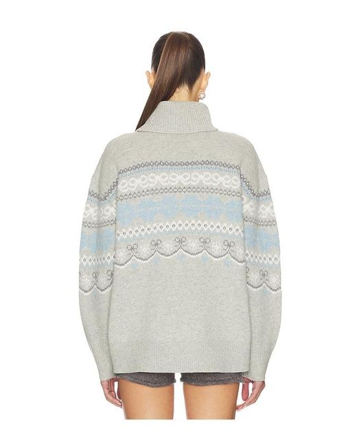 LoveShackFancy White Mirin Turtleneck Sweater