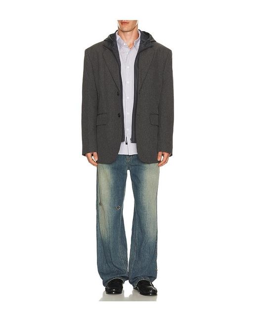 we11done Blue Piercing Denim Jeans for men
