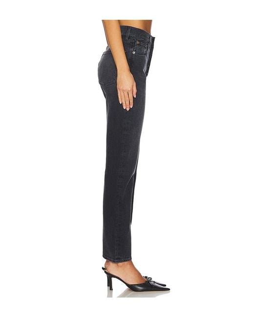 Agolde Blue 90's Pinch Waist High Rise Straight Jeans