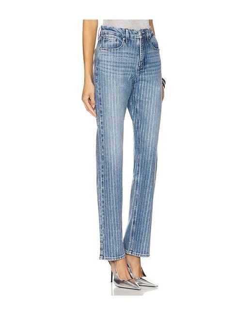 GOOD AMERICAN Blue Good Icon Rhinestone Jeans