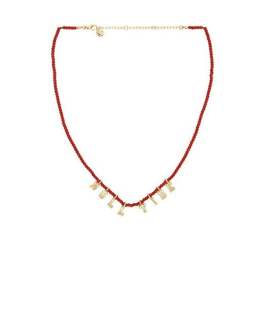 BaubleBar Red University Of Alabama Beaded Slogan Necklace