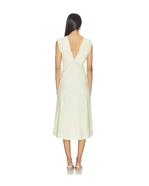 Free People White X Revolve Me + You Midi Slip Dress