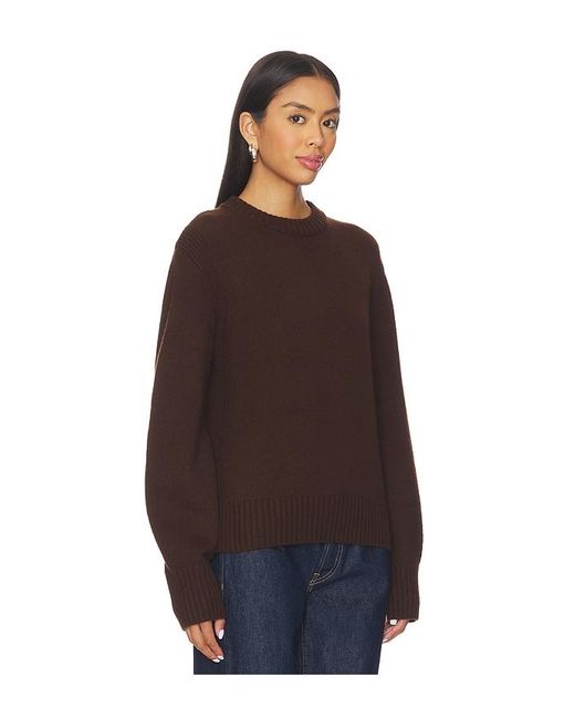 ALIGNE Brown Dion Crew Neck Jumper