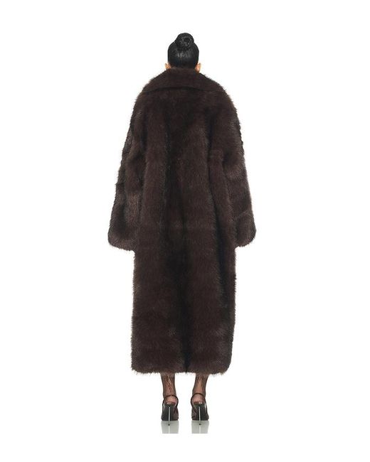 WeWoreWhat Black Long Faux Fur Jacket
