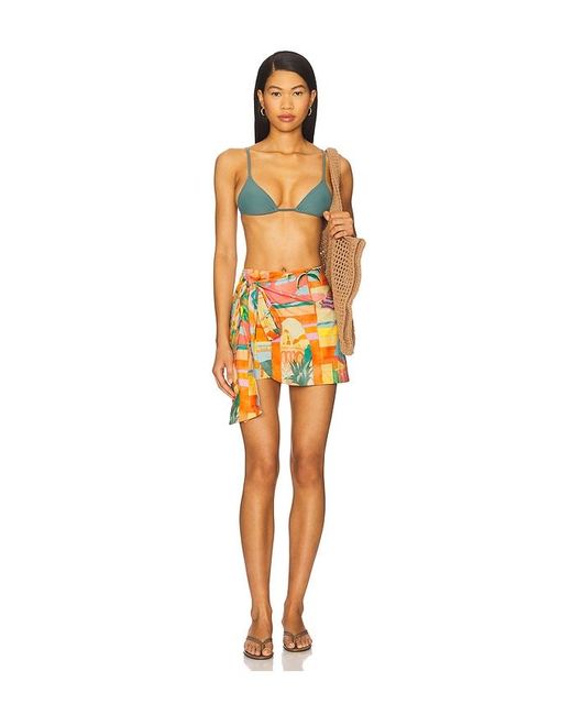 Show Me Your Mumu Orange Iva Bow Skirt