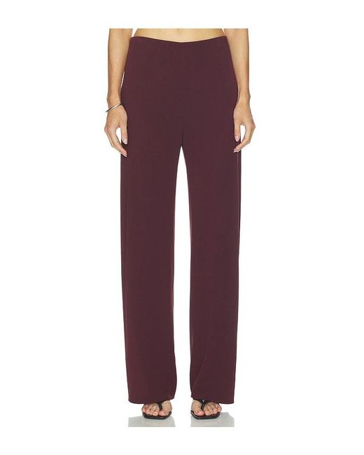 Vince Red Colette High Waist Crepe Bias Pant