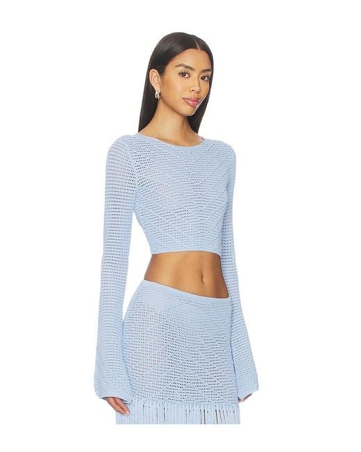 Devon Windsor Blue Erin Longsleeve Top
