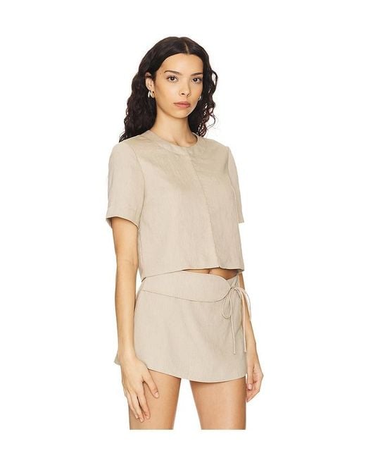 Amanda Uprichard Natural X Revolve Bodie Top