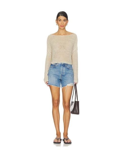 Agolde Blue Parker Long Shorts