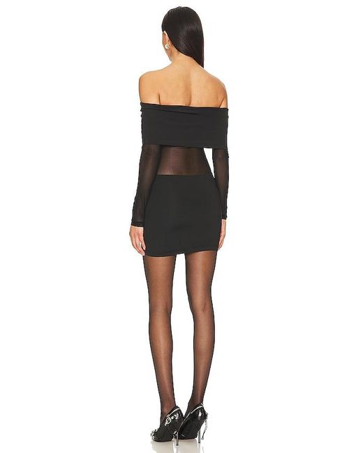 superdown Black Elmina Sheer Mini Dress