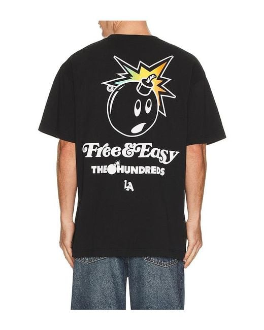 The Hundreds Black X Free & Easy Adam Bomb T-Shirt for men