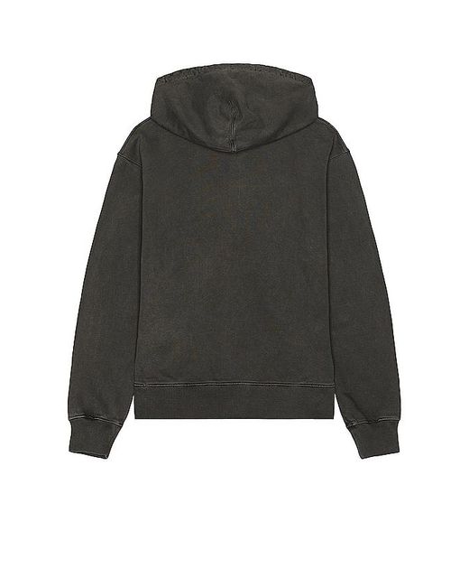 Saturdays NYC Black Canal Pigment Dyed Zip Hoodie for men