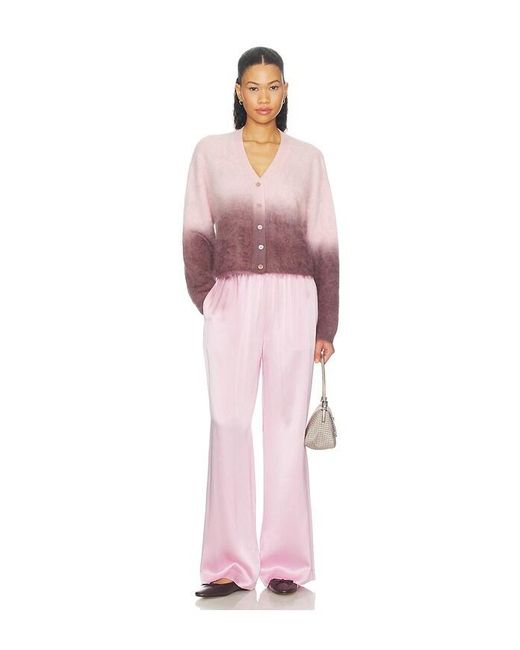 SABLYN Pink Jolie Cropped Ombre Crewneck Sweater