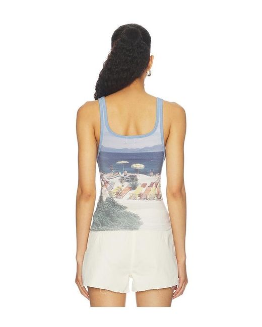 YELLOW THE LABEL Blue Fara Tank Top