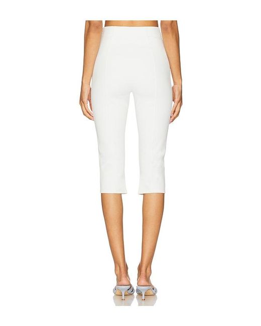 Lovers + Friends White Cindy Cropped Capri Pant