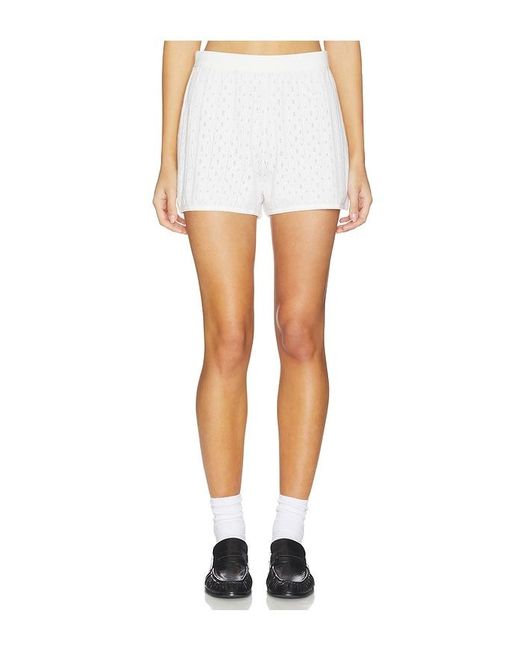 Soft Goat White Pointelle Shorts