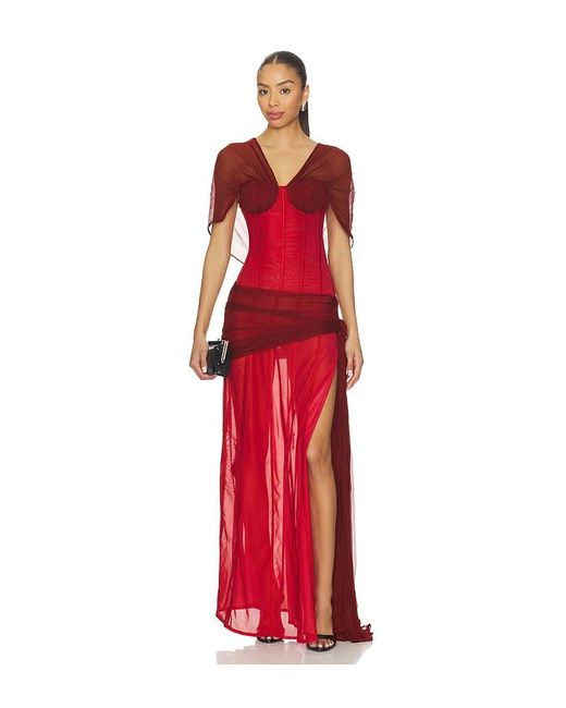 AMOR MIA Red Nemesis Maxi Dress