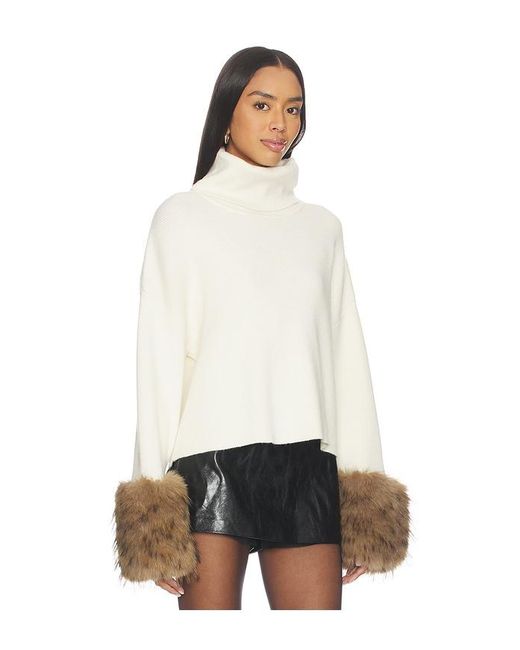 Line & Dot White Hadley Sweater