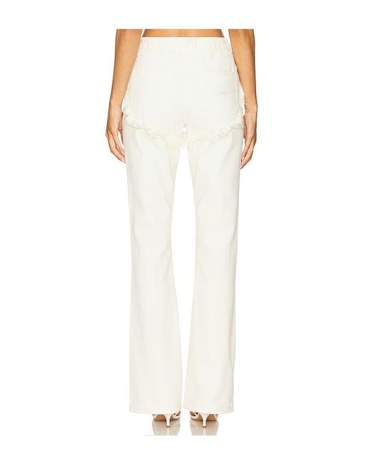 SER.O.YA White Dahlia Frayed Bootcut Jeans