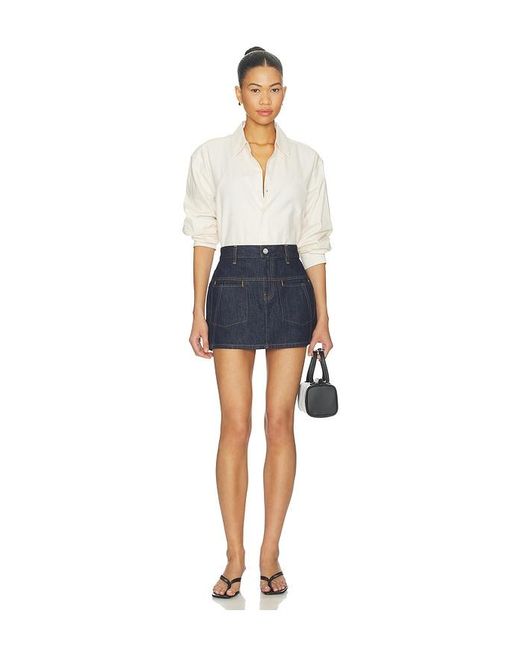 Helmut Lang Blue Denim Mini Skirt