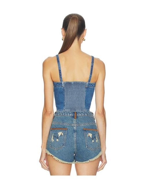 Levi's Blue Denim Tube Top