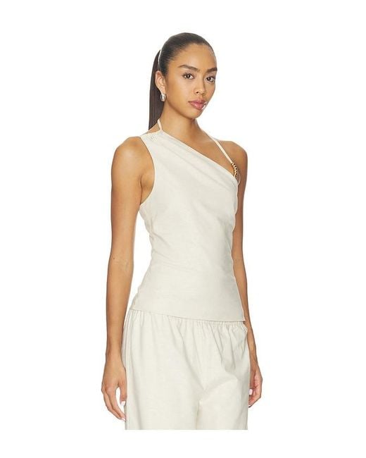 ALL THE WAYS Natural Simone Asymmetrical Top