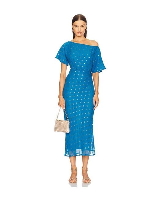 blue chiffon tilly dress Never Fully Dressed Tilly Dress in Blue