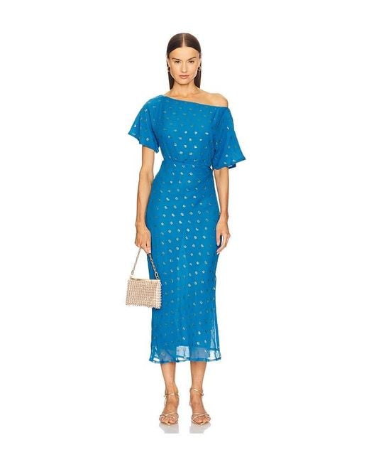 sachin and babi light blue dress 1920s Sheer Floral Chiffon Summer Dress
