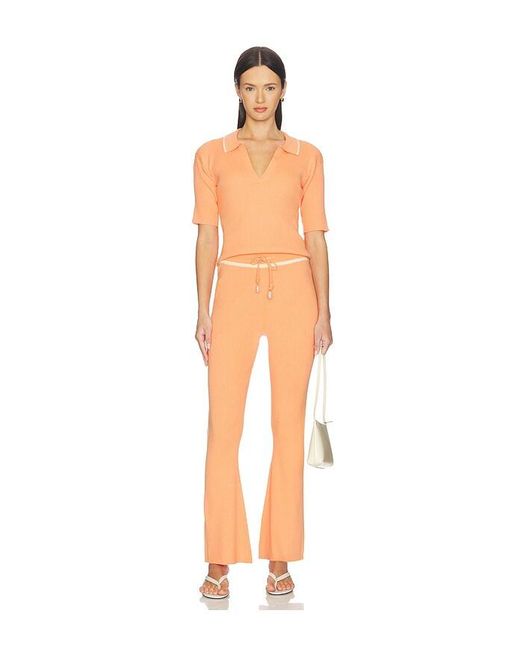 La Porte Orange Odette Knit Polo