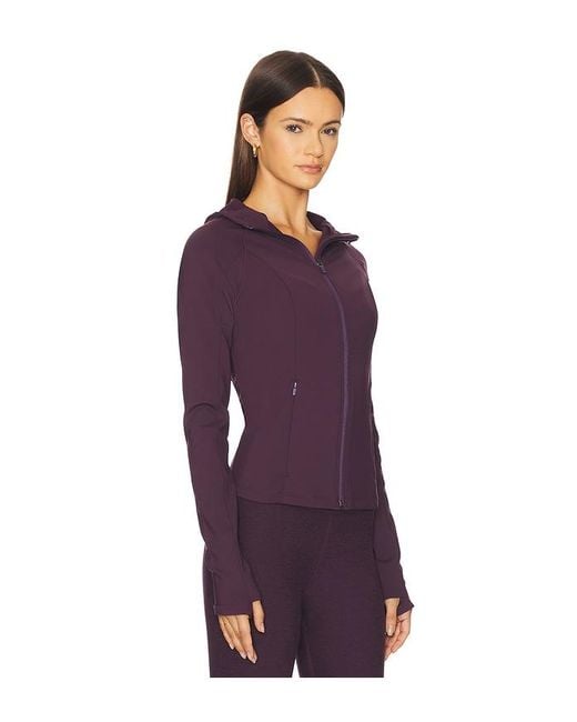 Beyond Yoga Purple Zip Front Hooded Jacket