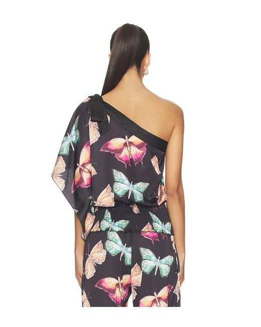 Juliet Johnstone White Mariposa One Shoulder Top
