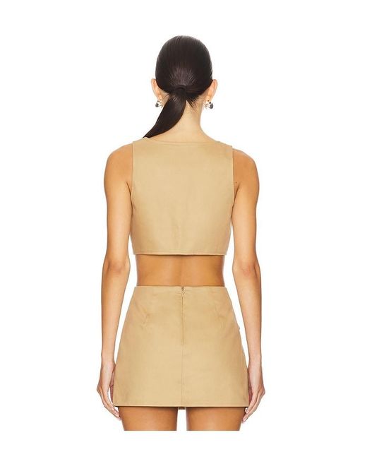 Amanda Uprichard Natural Ethan Cropped Vest