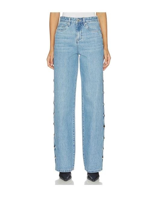 Blank NYC Blue Franklin High Rise Straight Leg