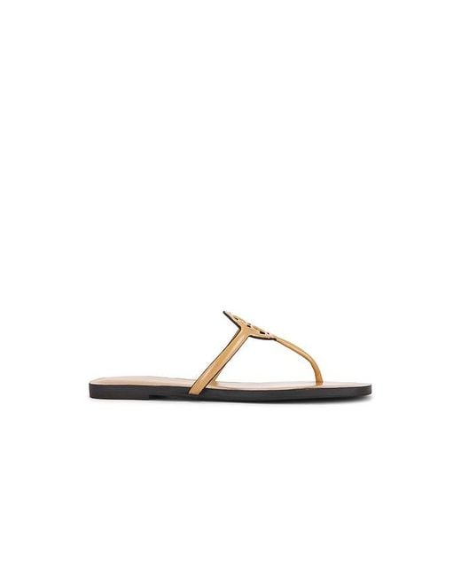 Tory Burch White Miller Square Toe Flip Flop